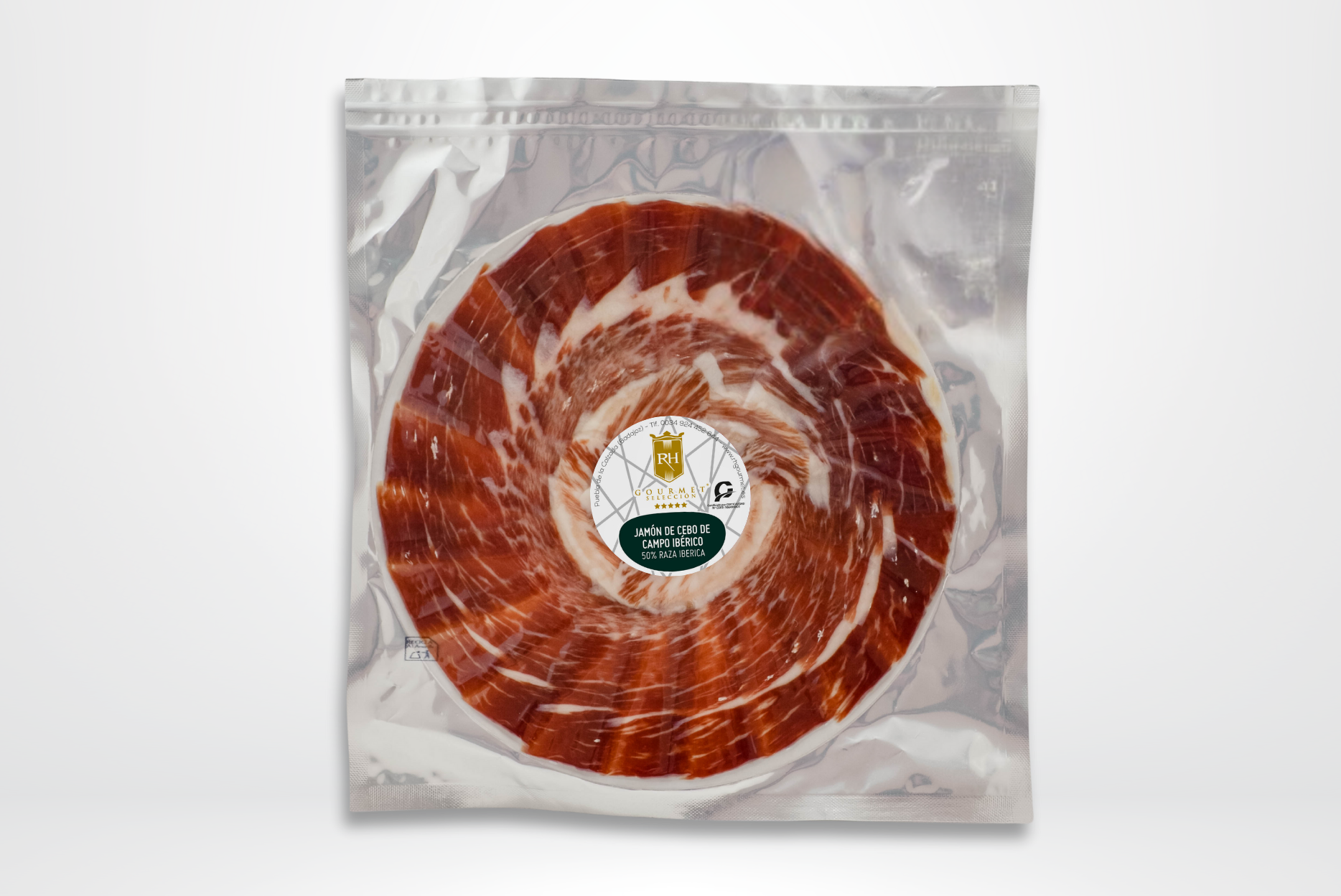 Jamón de Cebo de Campo Ibérico Corte a Cuchillo, sobres 100g