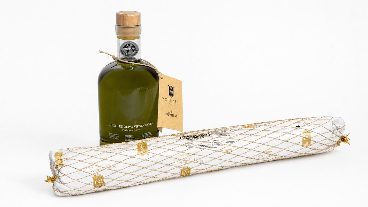 Chorizo de coppa ibérico de 1 kg y botella de AOVE RH Premium, el regalo de Black Friday de RH Gourmet